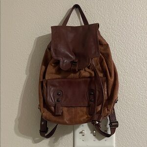 Frye Two-Tone Leather Backpack